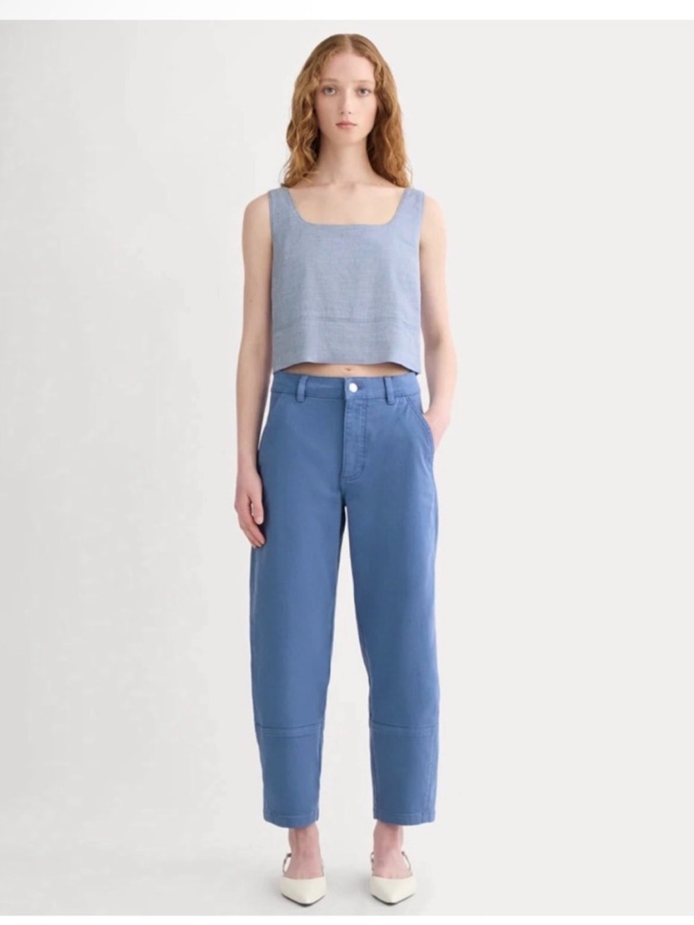 Everlane The Utility Barrel Jean in Blue Size 00 Regular